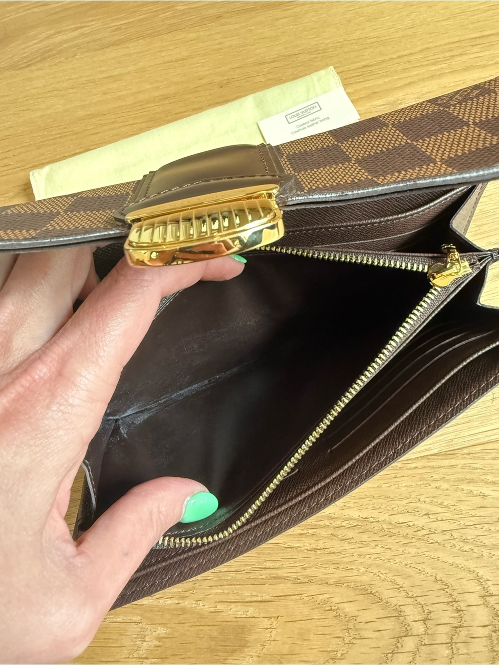 Louis Vuitton Brown Damier Ebene Portefeuille Sistina Wallet 2009 - Picture 11 of 15